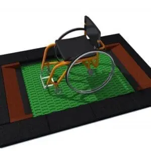 Liten rektangulær trampoline 150 x 200