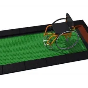 Stor rektangulær trampoline 150 x 300