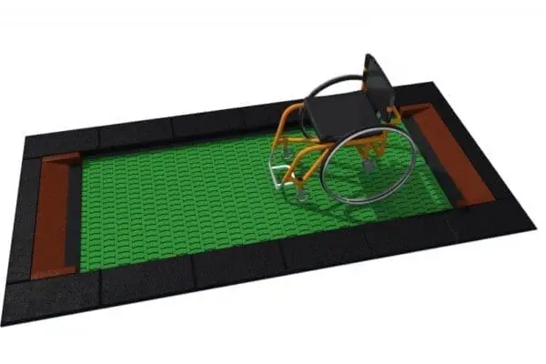 Stor rektangulær trampoline 150 x 300