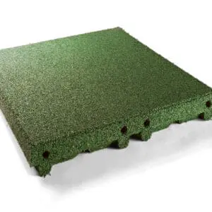 Gummifliser Grønn Fallhøyde 2m 50x50x6,5cm - Pris M2