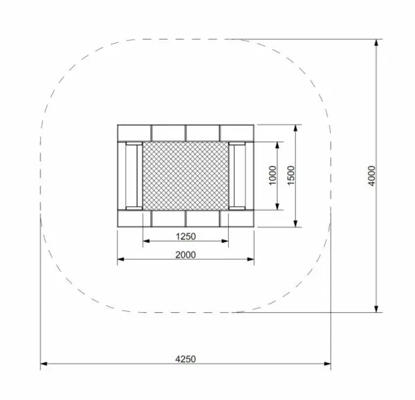 Liten rektangulær trampoline 150 x 200 - Bilde 4