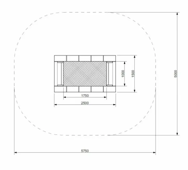 Rektangulær trampoline medium 150 x 250 - Bilde 4